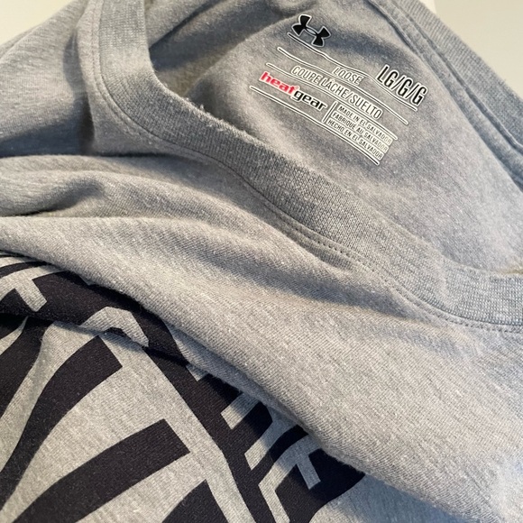 Under Armour Heat Gear Gray “Home of the Brave” Men’s Large Short Sleeve Tee - Picture 7 of 11